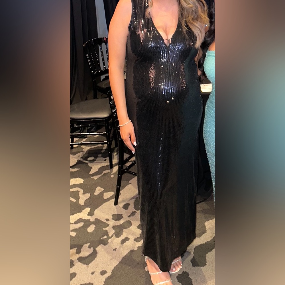 Black sparkle maxi dress